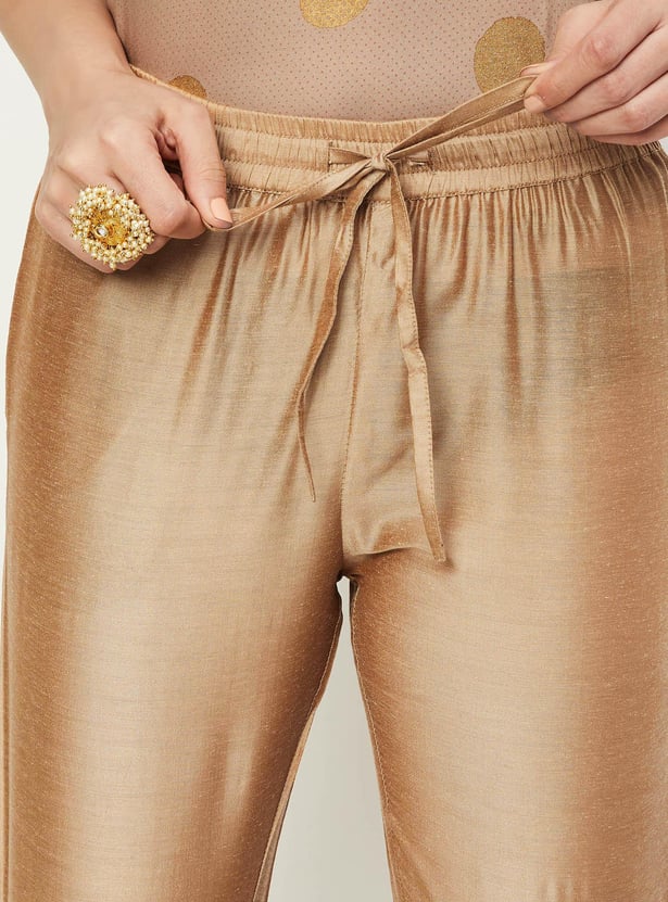 Women Solid Slip-On Ethnic Pant