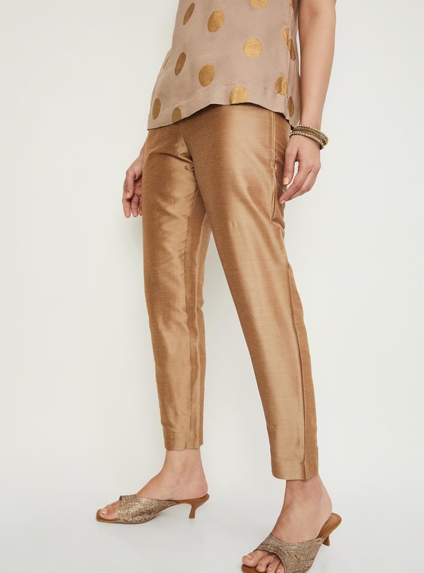 Women Solid Slip-On Ethnic Pant