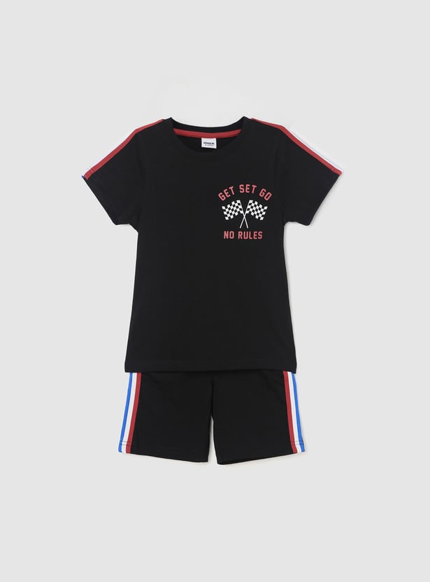 Boys Printed Sleepwear Shorts Set