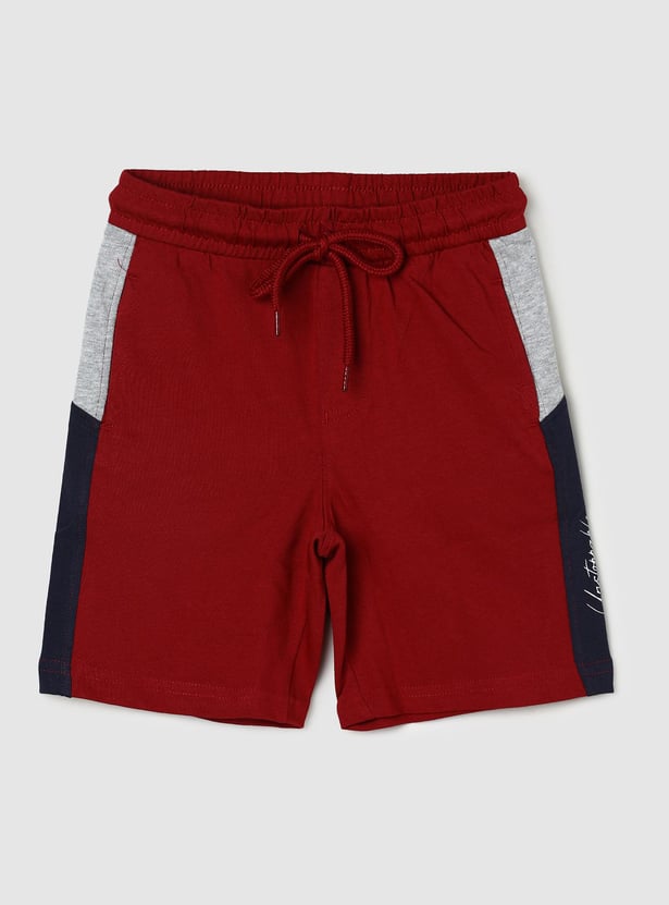 Boys Colourblock Sleepwear Shorts Set