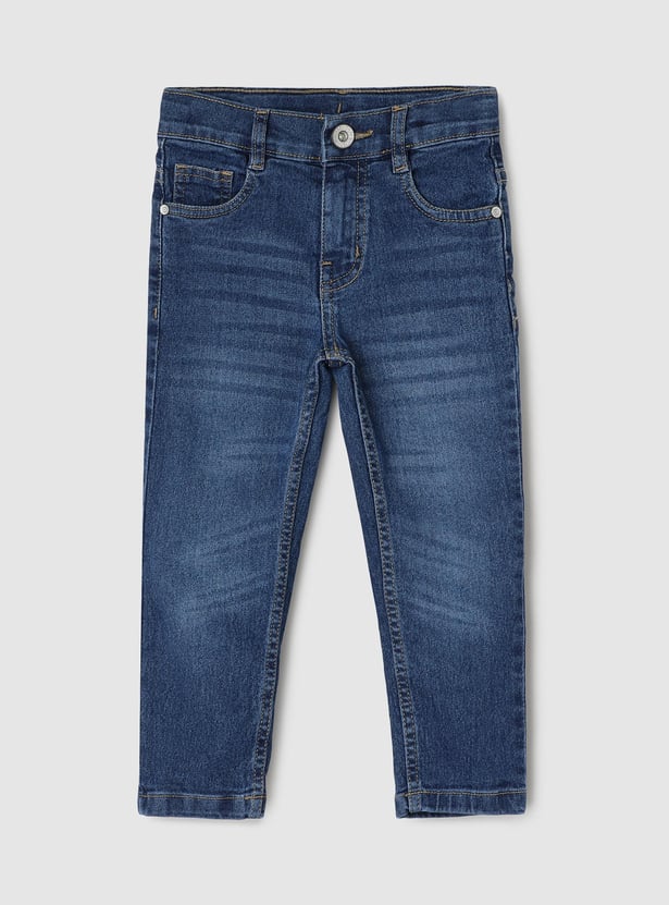 Boys Slim Fit Washed Jeans