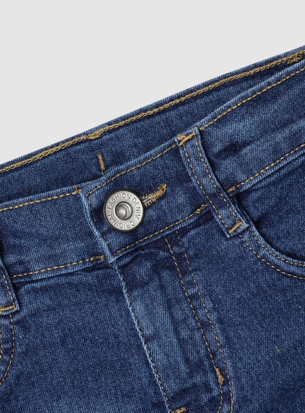 Boys Slim Fit Washed Jeans