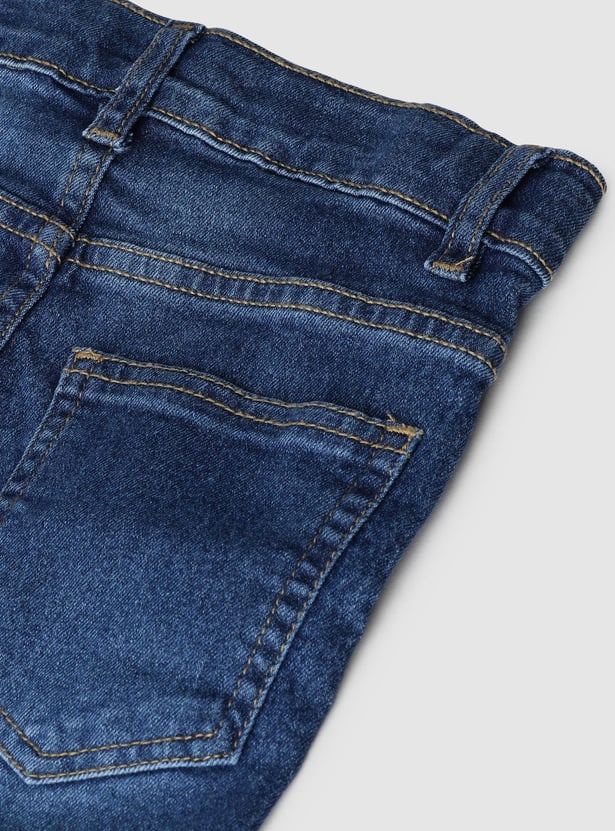 Boys Slim Fit Washed Jeans
