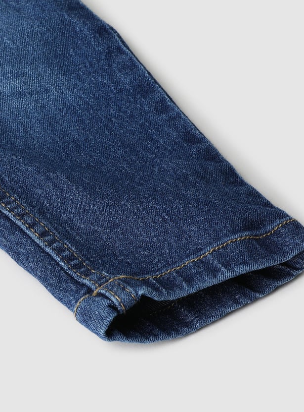 Boys Slim Fit Washed Jeans