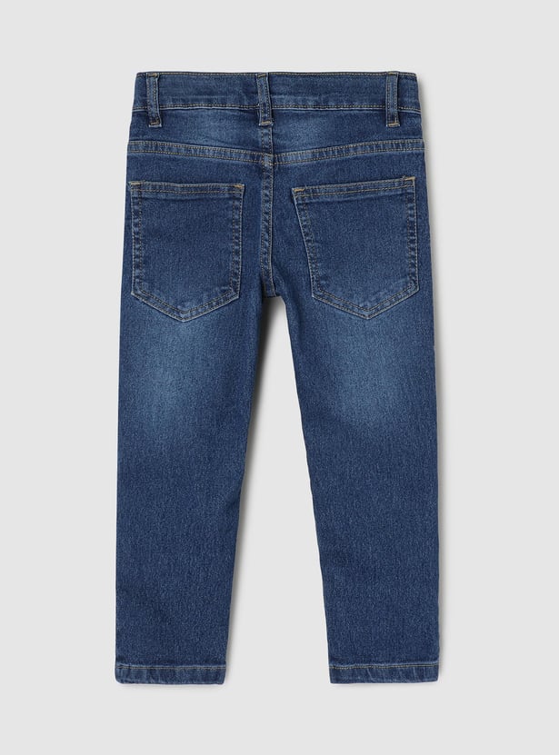 Boys Slim Fit Washed Jeans