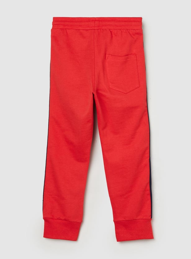 Boys Cotton Joggers with Side Taping