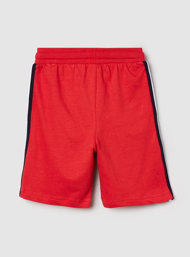 Boys Side Taped Drawstring Waist Shorts