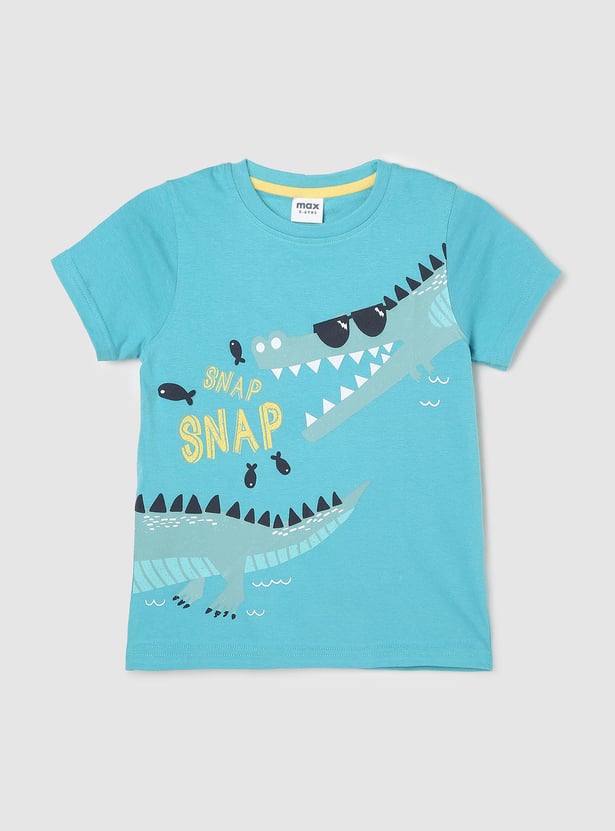 Boys Graphic Printed Cotton T-shirt