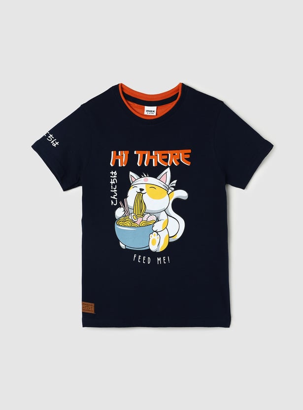 Boys Cotton Graphic T-shirt