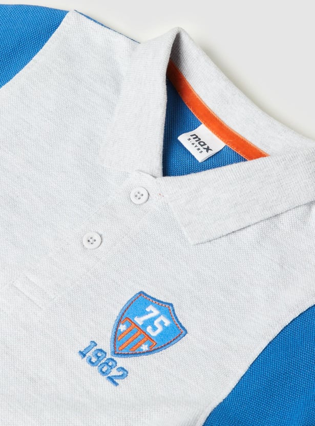 Boys Colourblock Polo T-shirt