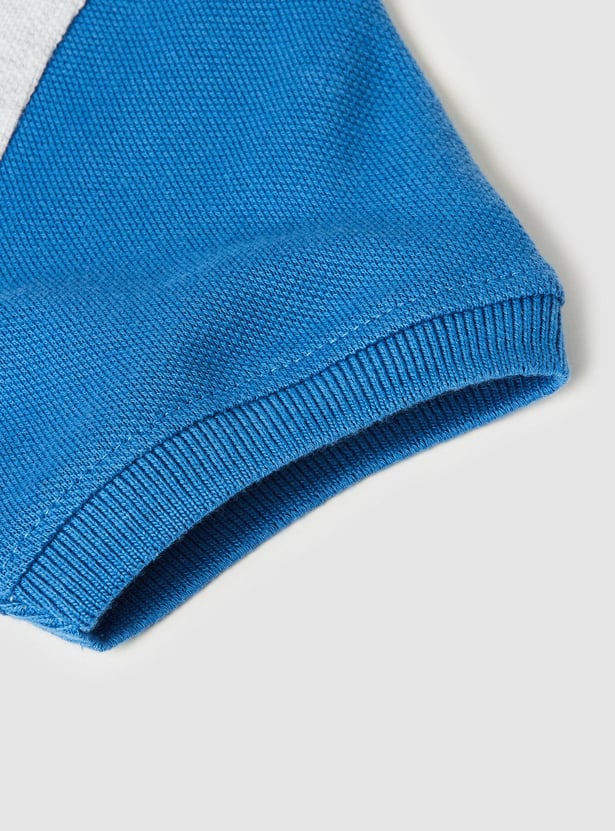 Boys Colourblock Polo T-shirt