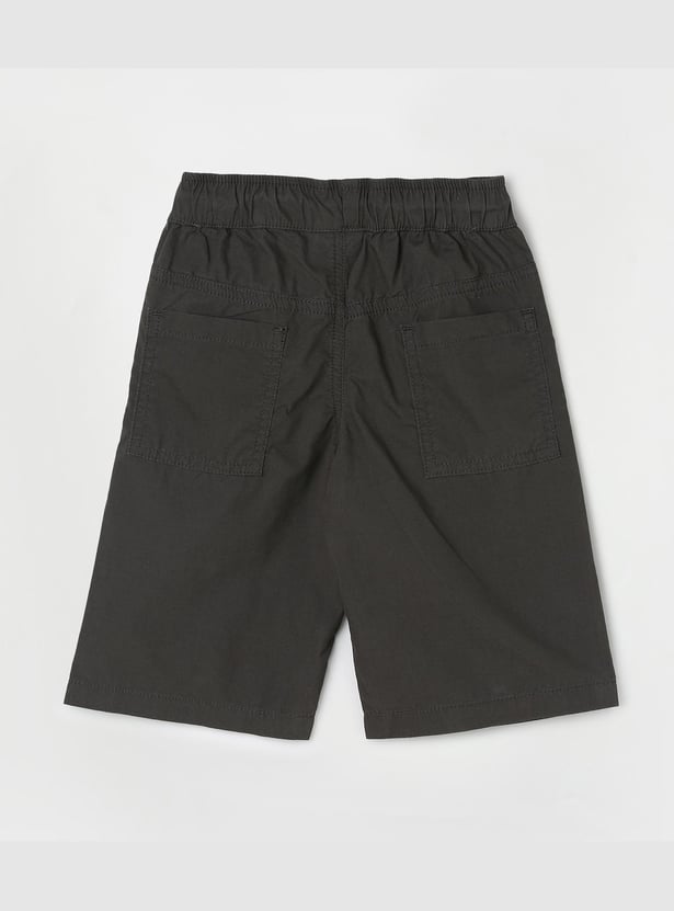 Boys Solid Bermuda Shorts