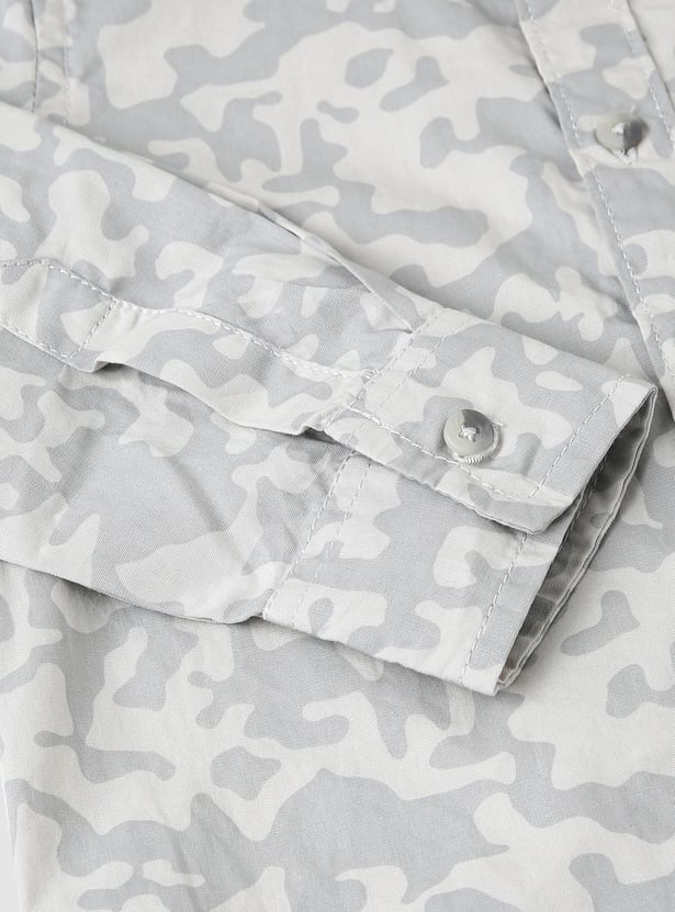 Boys Camouflage Printed Shirt