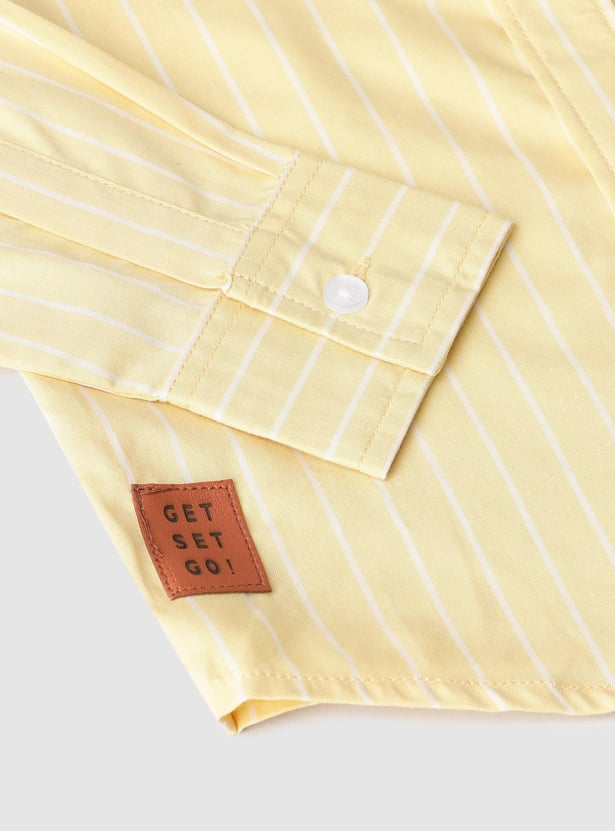 Boys Striped Cotton Shirt