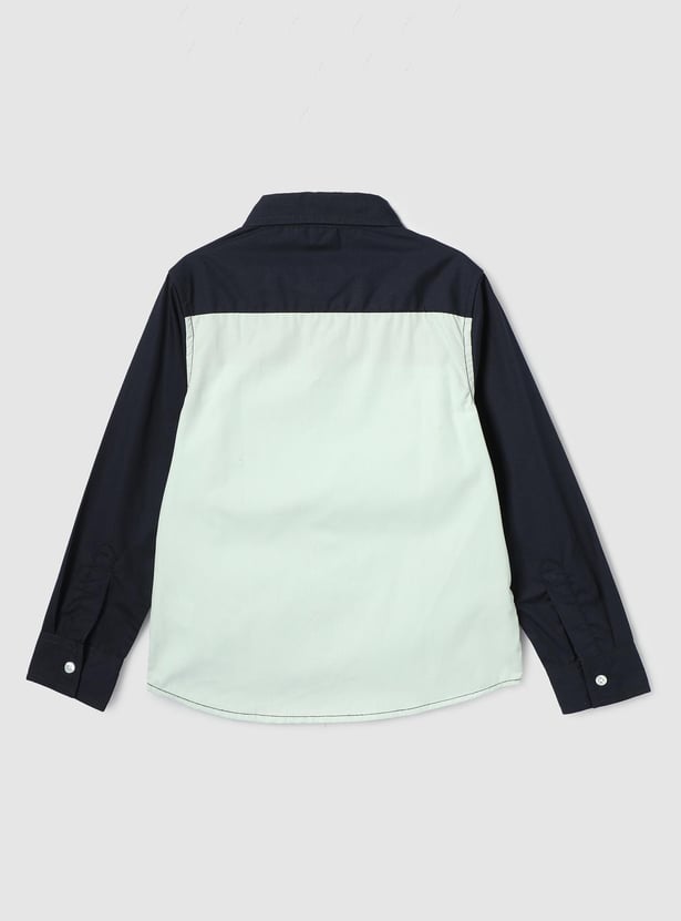 Boys Colourblocked Casual Shirt