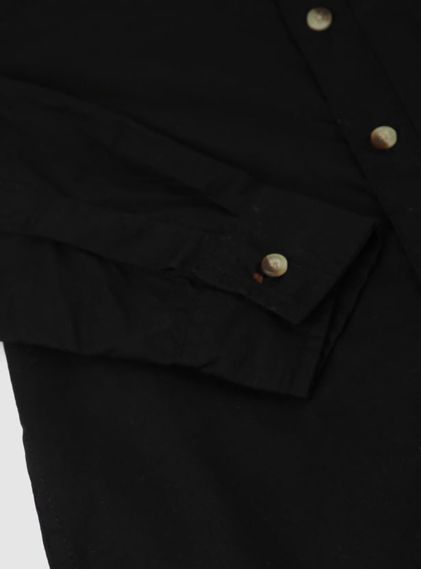Boys Solid Insert Pocket Shirt