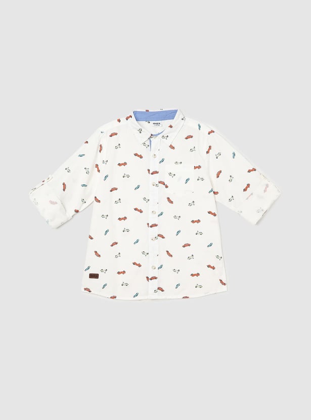 Boys Printed Full Sleeves Shirt