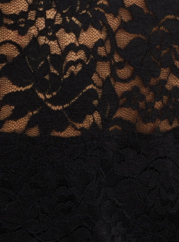 Women Lace Hight Neck Top