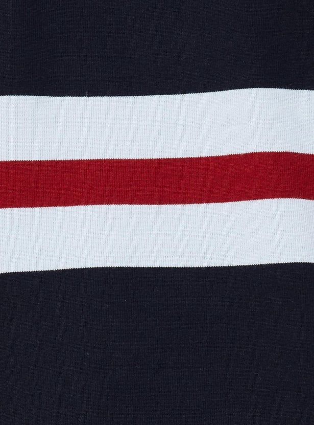Men Striped Polo T-shirt