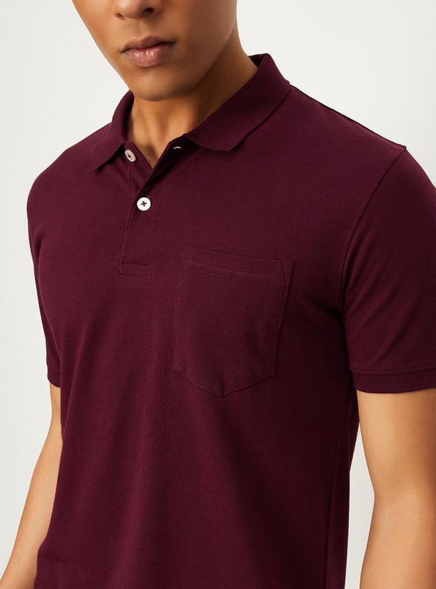 Men Slim Fit Polo T-shirt with Pocket
