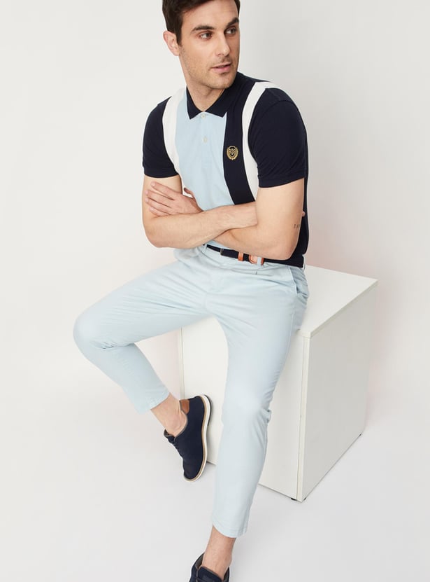 Men Striped Slim Fit Polo