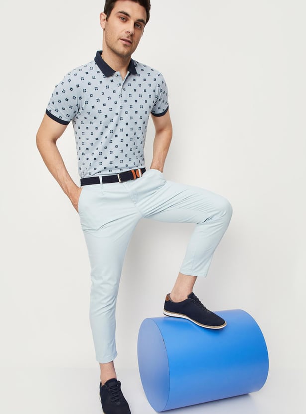 Men Printed Slim Fit Polo