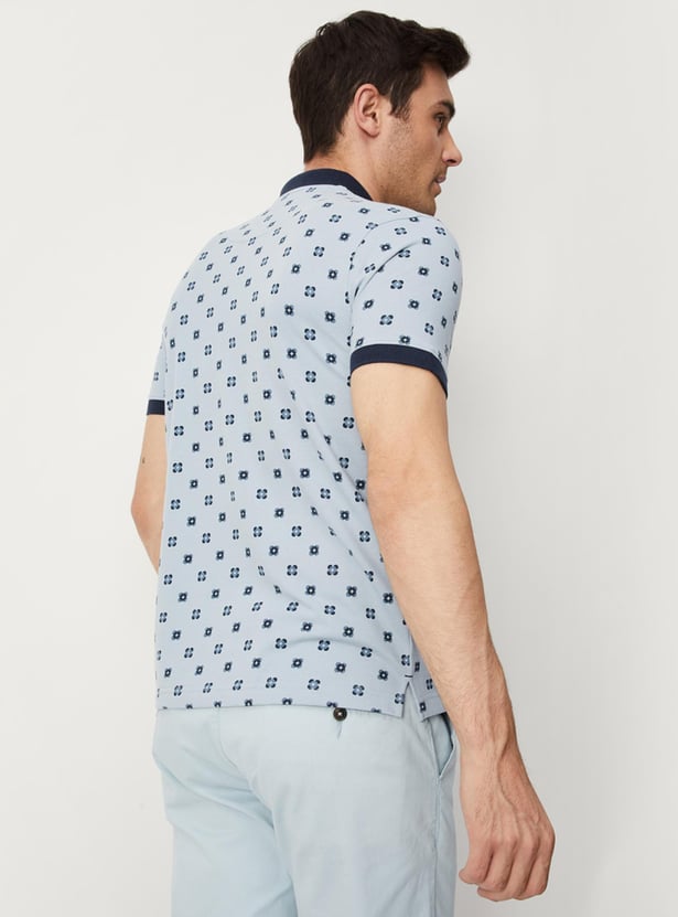 Men Printed Slim Fit Polo