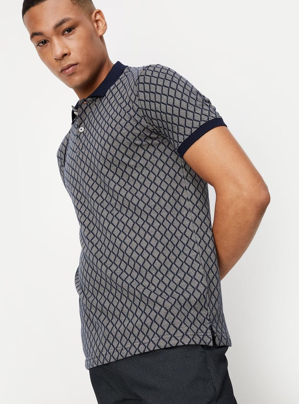 Men Jacquard Polo T-shirt