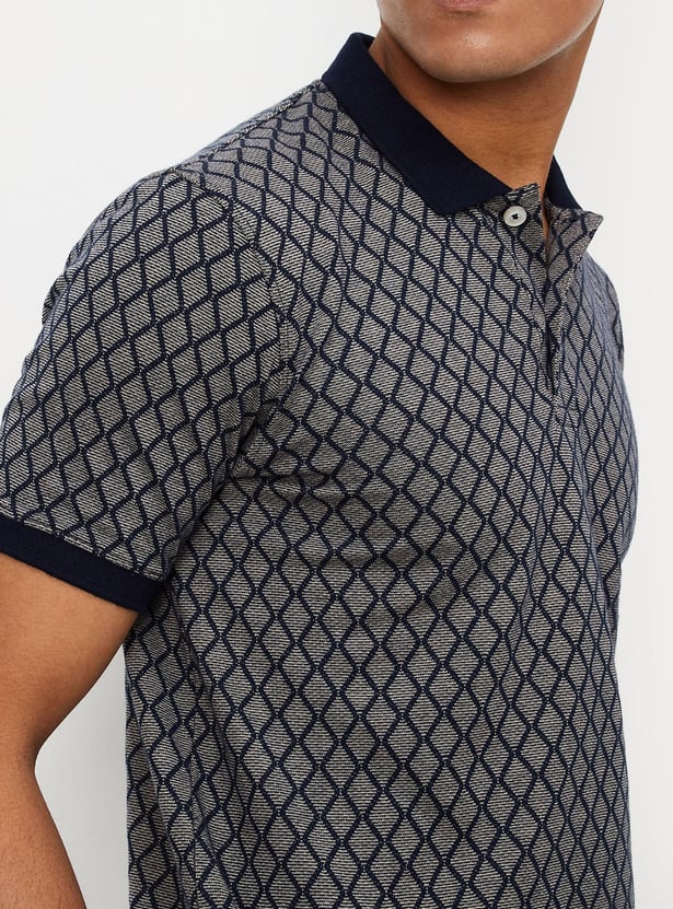 Men Jacquard Polo T-shirt