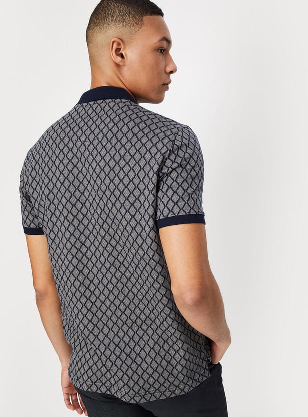 Men Jacquard Polo T-shirt