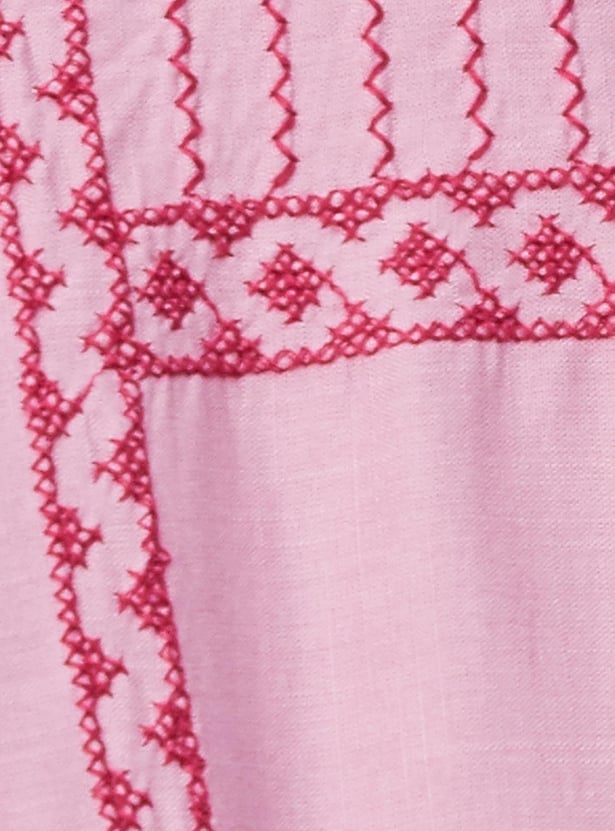 Women Embroidered Straight Kurta
