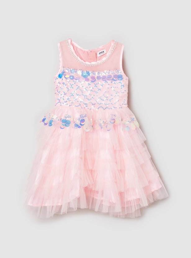 Girls Sequinned Party Dress