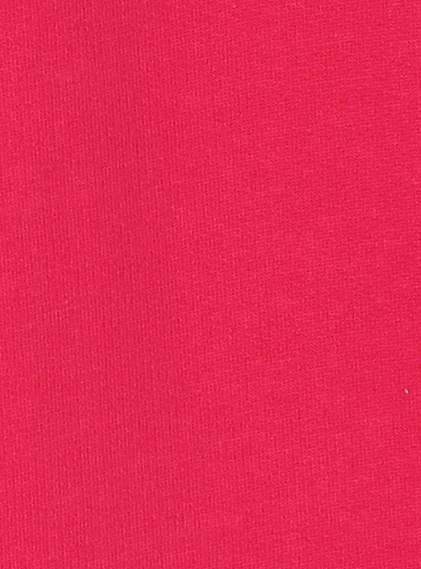 Girls Solid Drawstring Waist Joggers