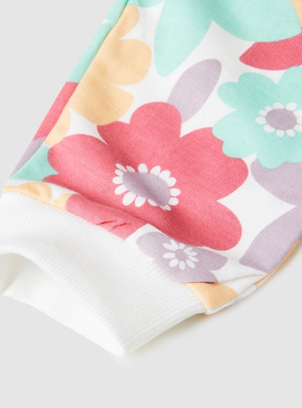 Girls Printed Cotton Joggers