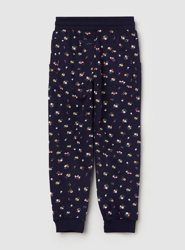 Girls Printed Cotton Joggers