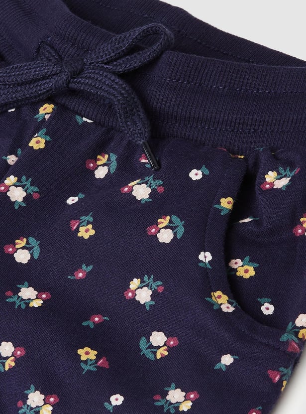 Girls Printed Cotton Joggers