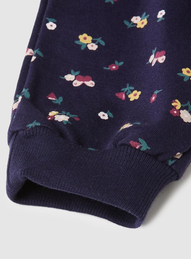 Girls Printed Cotton Joggers