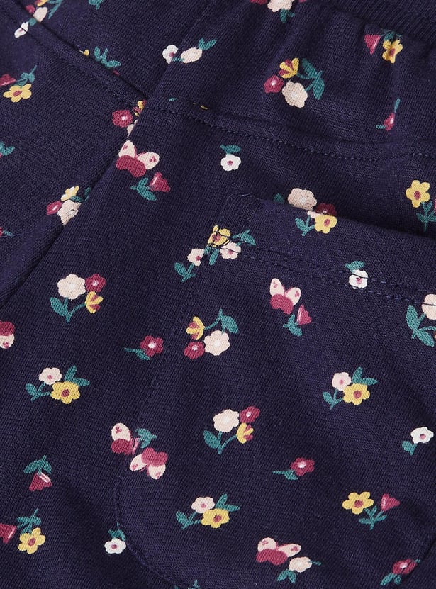 Girls Printed Cotton Joggers