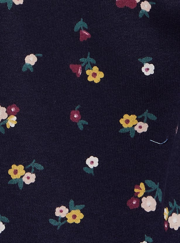 Girls Printed Cotton Joggers