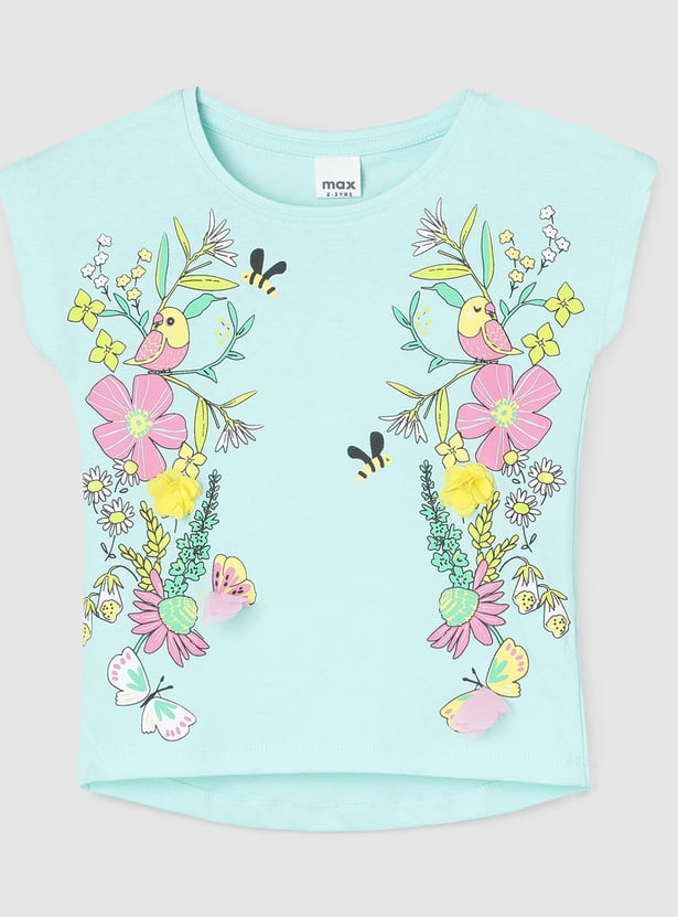 Girls Printed Shorts Set