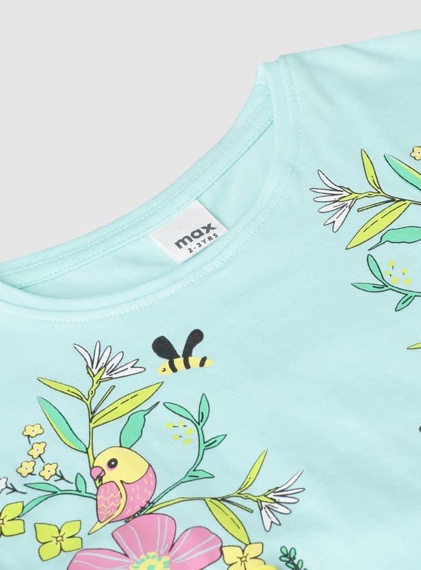 Girls Printed Shorts Set