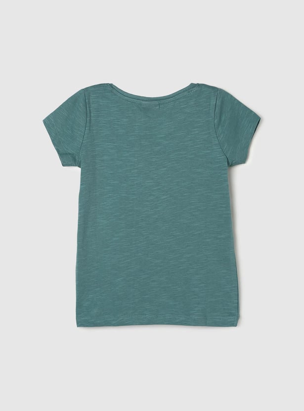 Girls Graphic Printed Cotton T-shirt