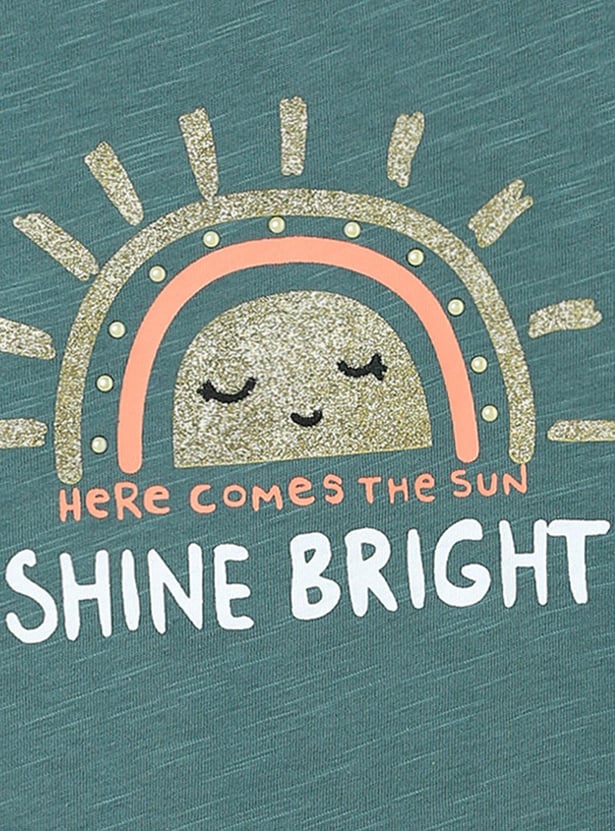 Girls Graphic Printed Cotton T-shirt