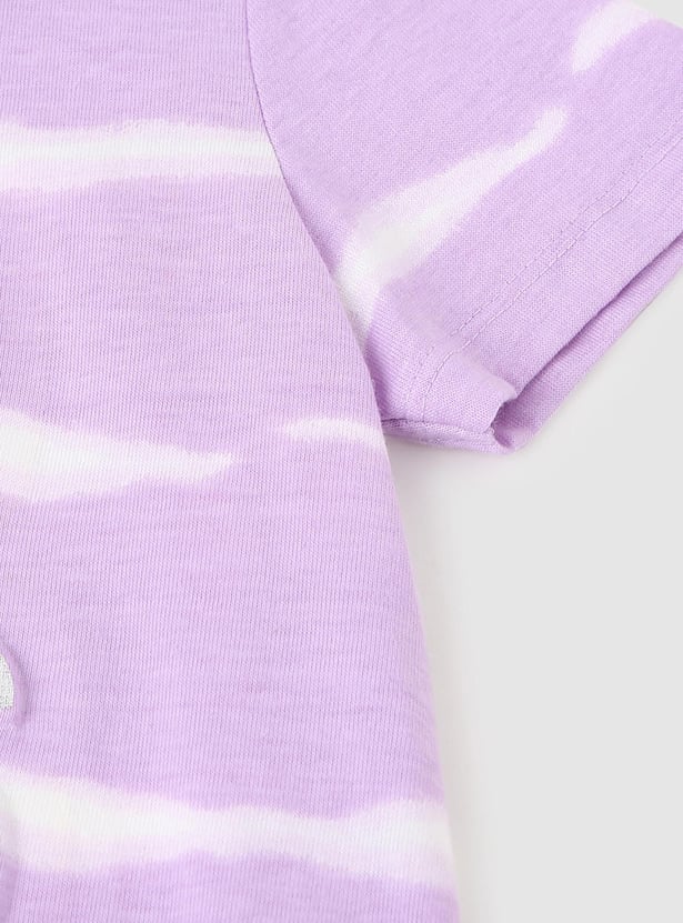 Girls Fringe Hem Printed T-shirt