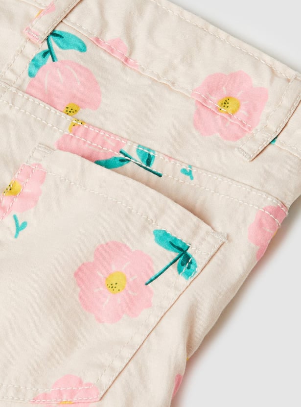 Girls Printed Cotton Trousers