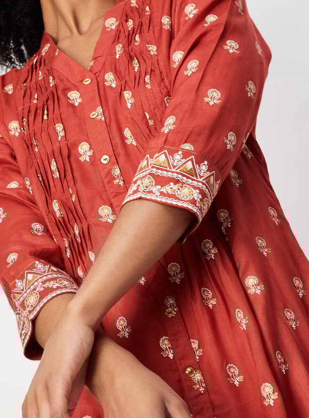 Women Printed A-line Kurta