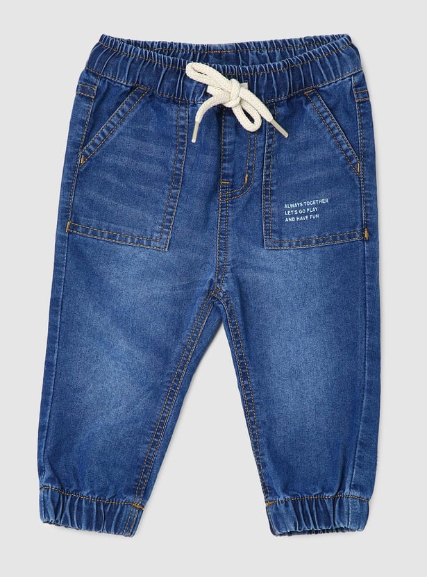 Boys Washed Denim Joggers