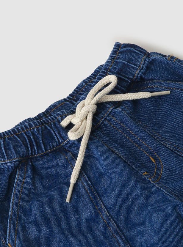 Boys Washed Denim Joggers