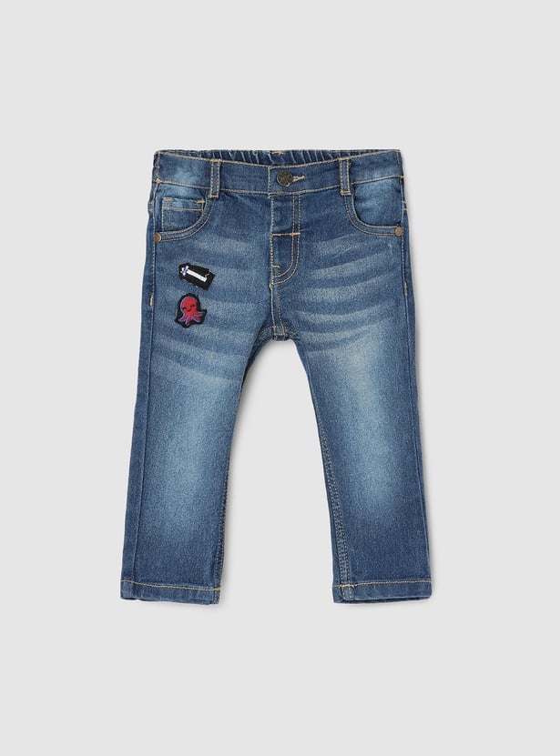 Boys Slim Fit Washed Jeans