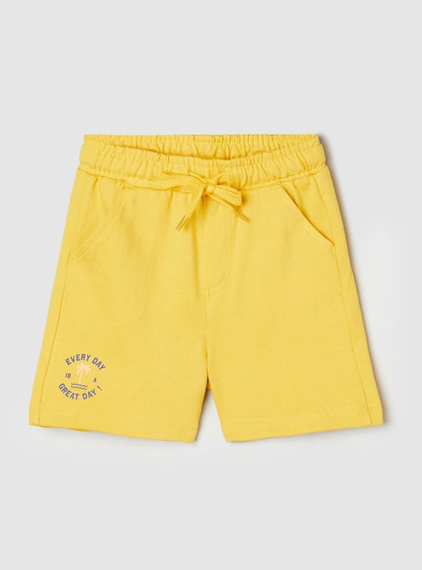 Boys Solid Casual Shorts